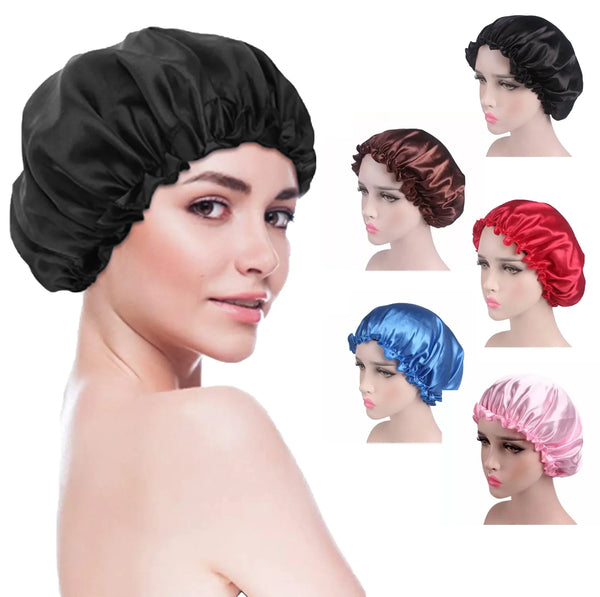 Touca de Seda 100% Pura dupla face (Compre uma é leve uma Escova Multifucional Polvo Modeladora)