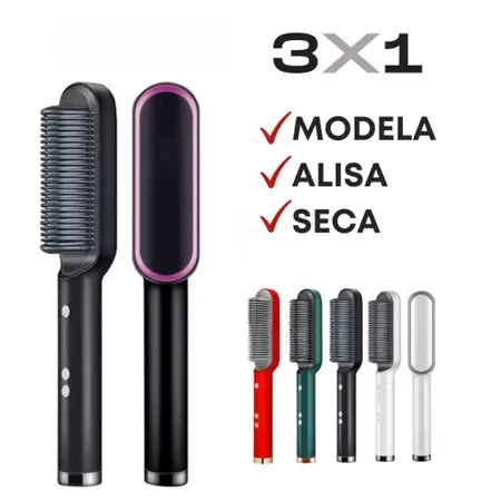 Escova Alisadora Premium (Original) 3 em 1 – Beauty Hair